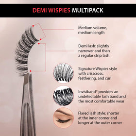 Ardell Demi Wispies Eyelashes on model showcasing natural look