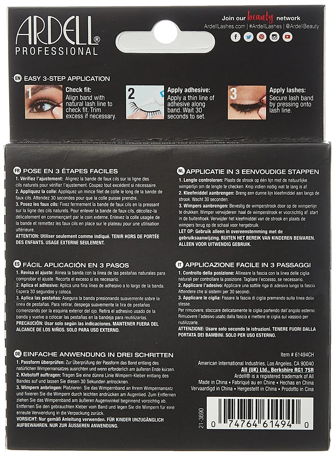 Ardell Demi Wispies lashes in use during makeup application