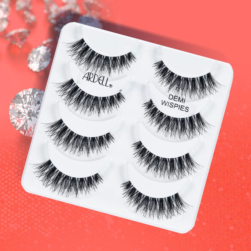Ardell Demi Wispies lashes on a makeup table