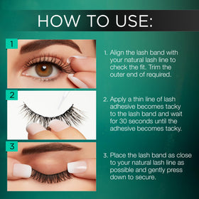Ardell False Eyelashes Natural 110 Black in use on model's eyes