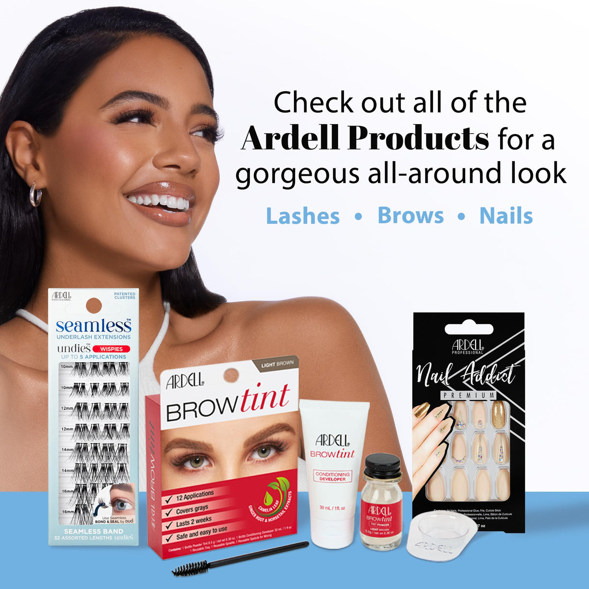 Ardell lash clusters in 10 mm, 12 mm, and 14 mm lengths