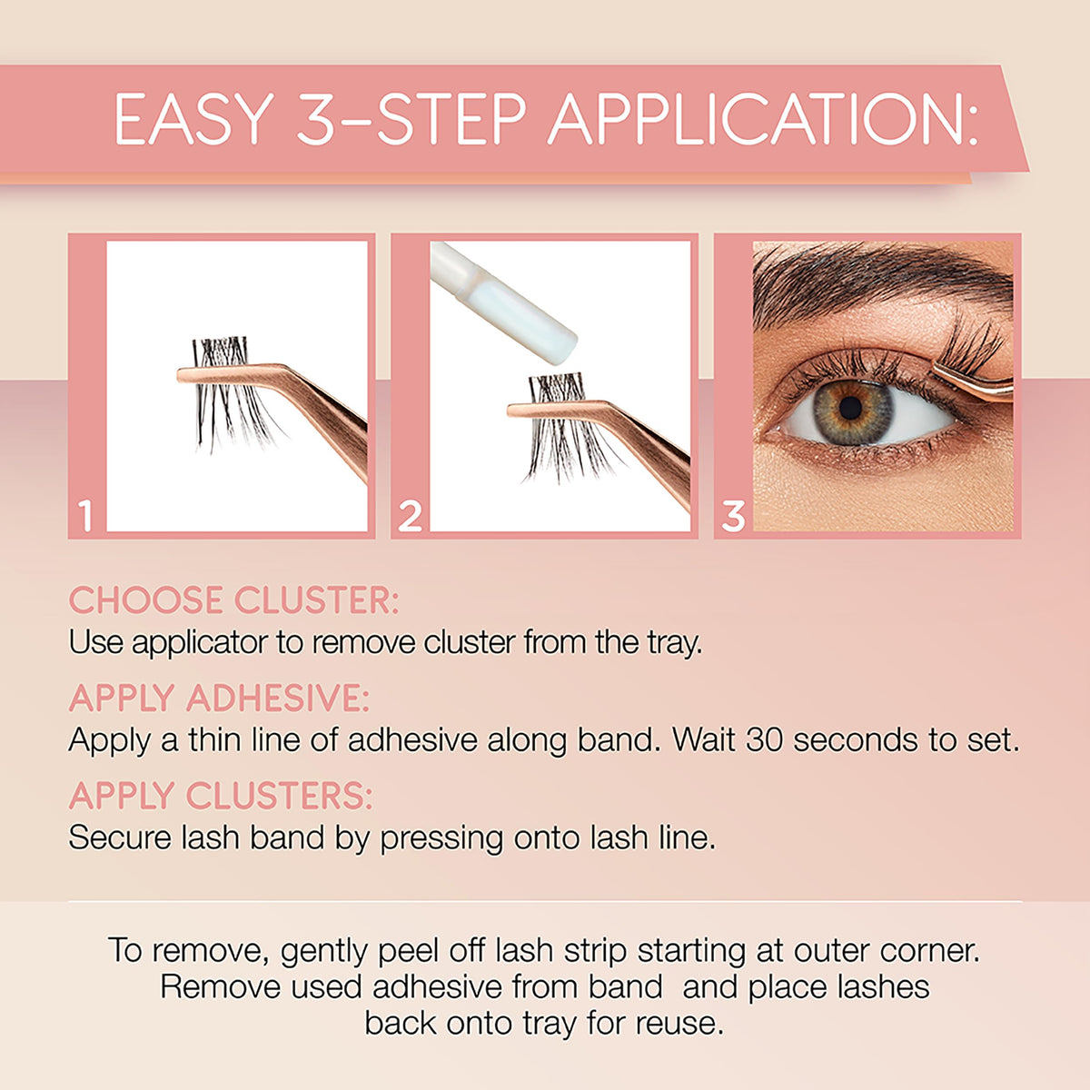 Ardell Naked Clusters 438 displayed with makeup tools