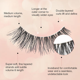 Ardell Naked Lashes 424 side view of lashes