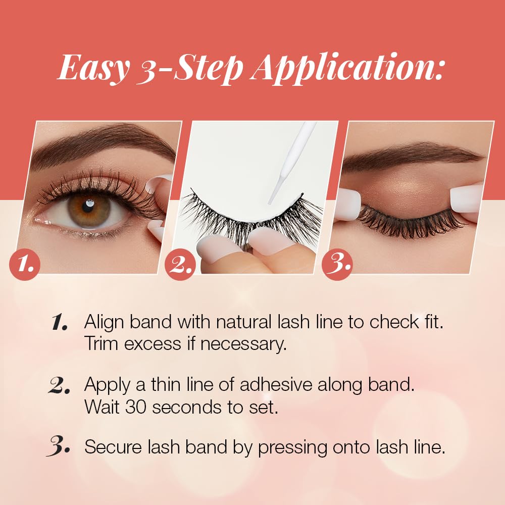 Ardell Naked Lashes 424 with clear lash band