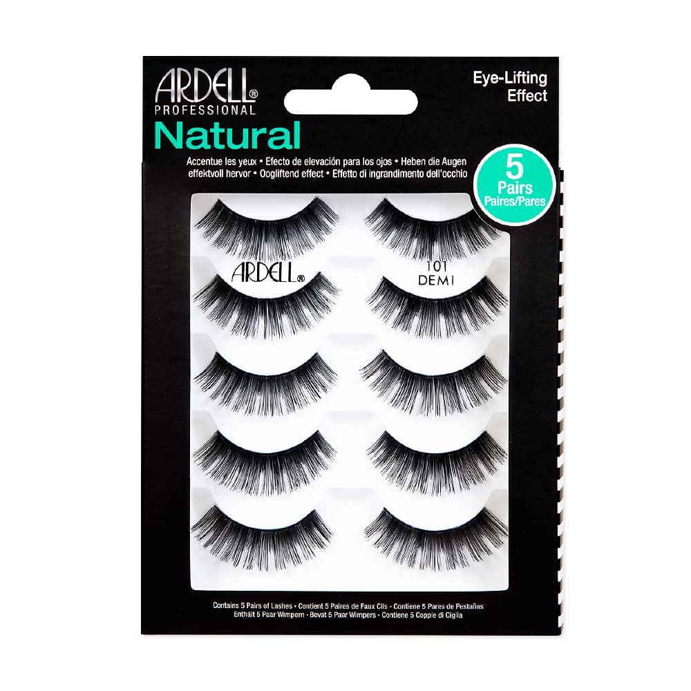 Ardell Natural False Eyelashes 101 Demi Black front view