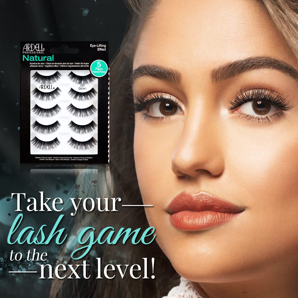 Ardell Natural False Eyelashes 101 Demi Black side view
