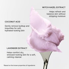 ARENCIA Fresh Lavender Rice Mochi Face Cleanser with lavender flowers