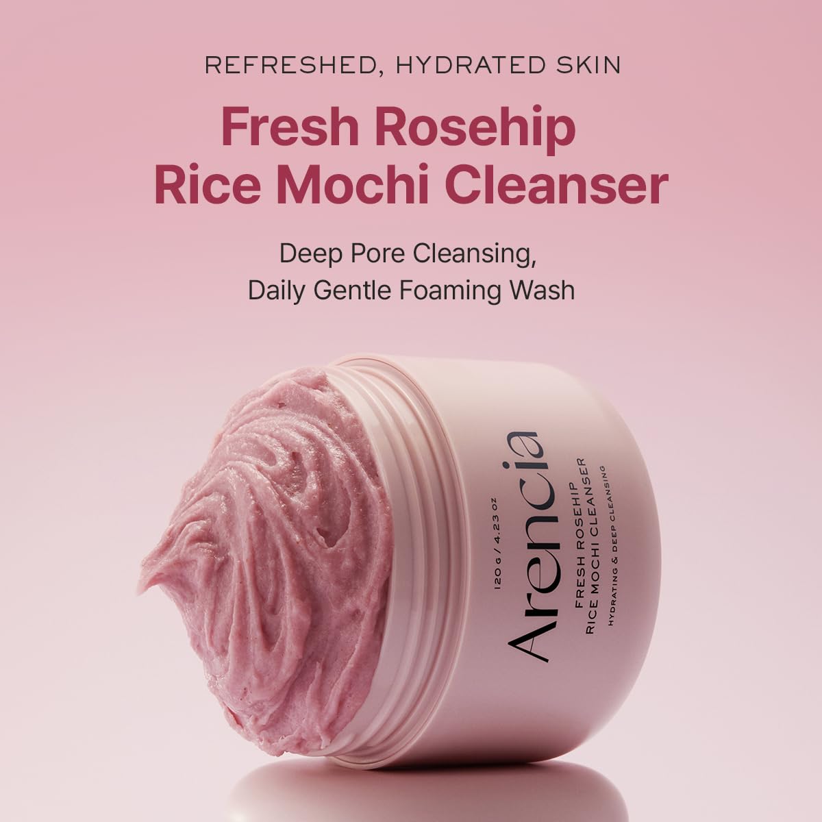 ARENCIA Fresh Royal Rosehip Cleanser back view with ingredients