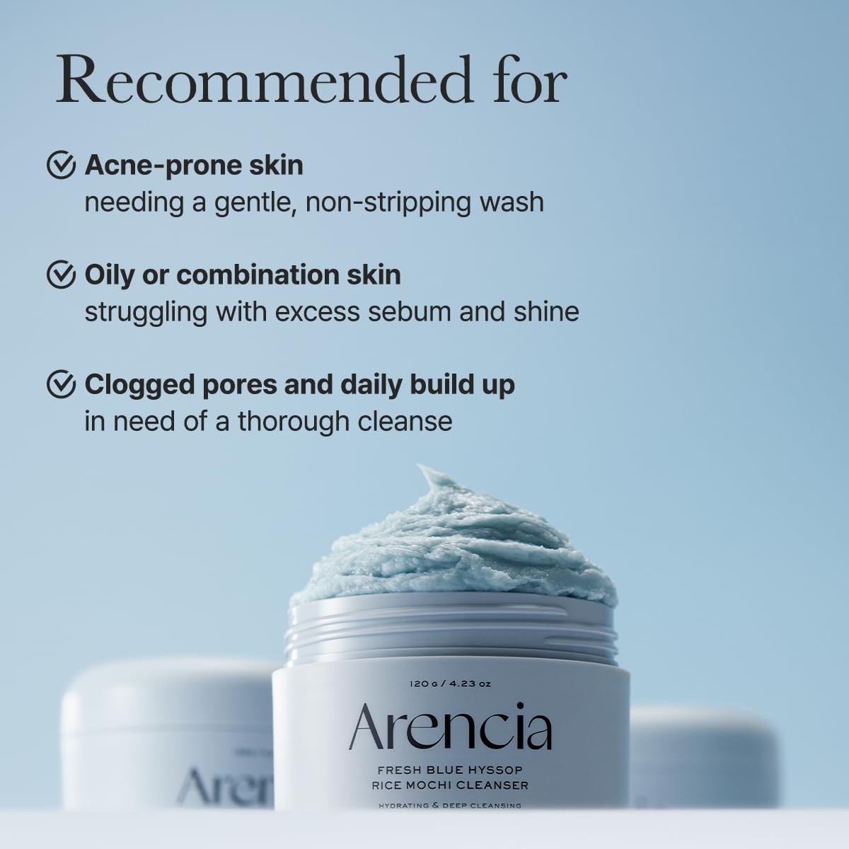 ARENCIA Hyssop Deep-Cleansing Face Scrub 1.76oz back view