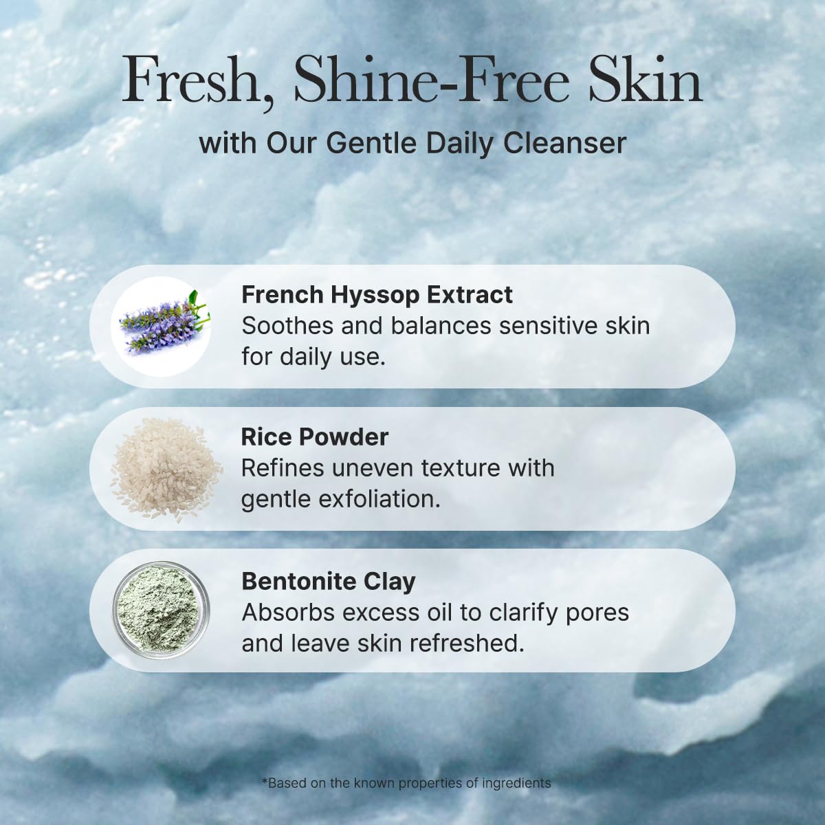 ARENCIA Hyssop Deep-Cleansing Face Scrub 1.76oz ingredients list