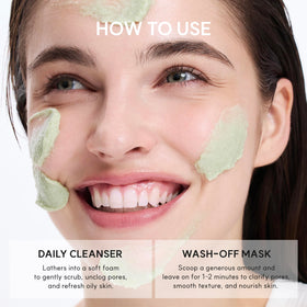 ARENCIA Korean Rice Mochi Face Cleanser in bathroom setting