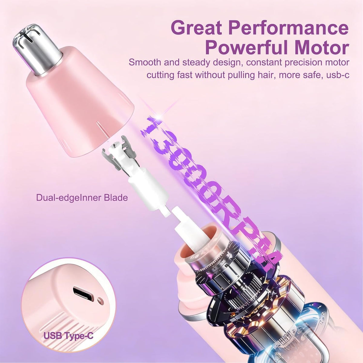 AREYZIN Nose Hair Trimmer packaging front view