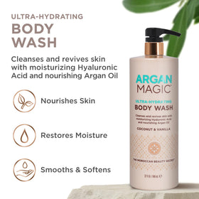 Argan Magic Ultra-Hydrating Body Wash 32 oz side view