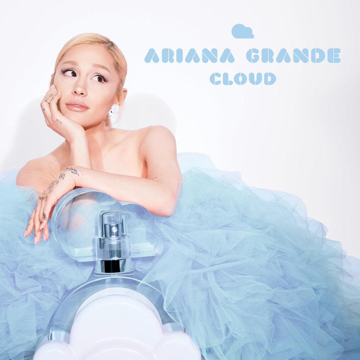 Ariana Grande Cloud Eau de Parfum bottle with lavender and pear notes