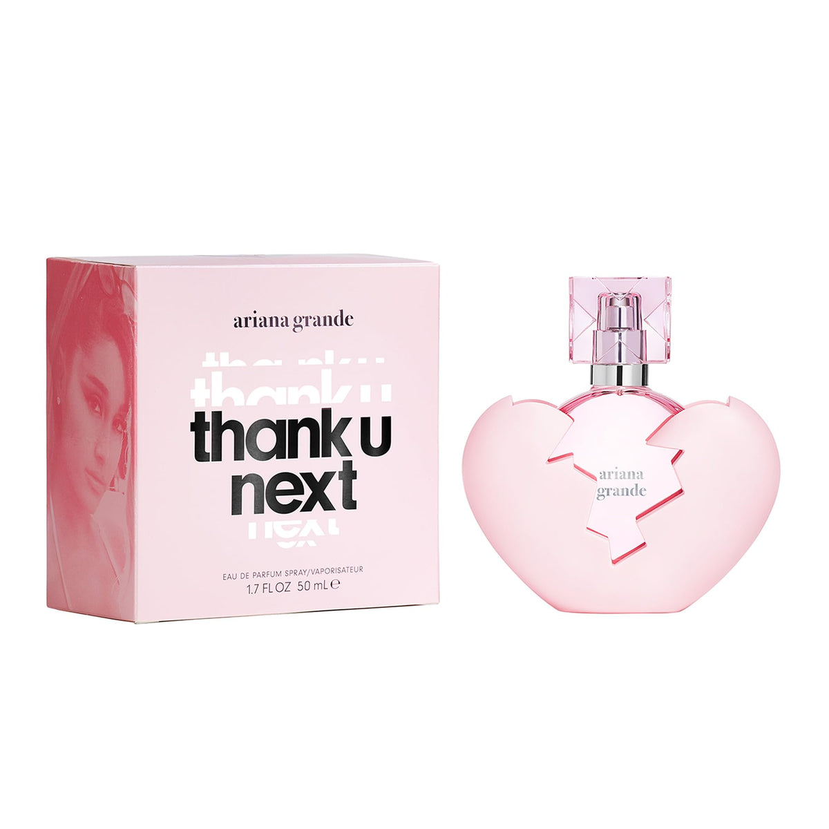 Ariana Grande Thank U Next Eau de Parfum back view showcasing the bottle design