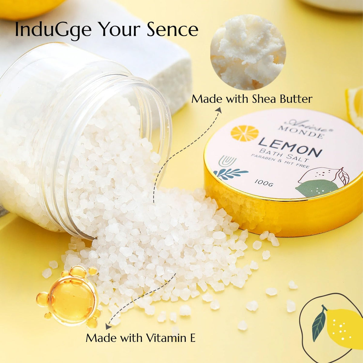 ArioseMonde bubble bath bottle with lemon theme