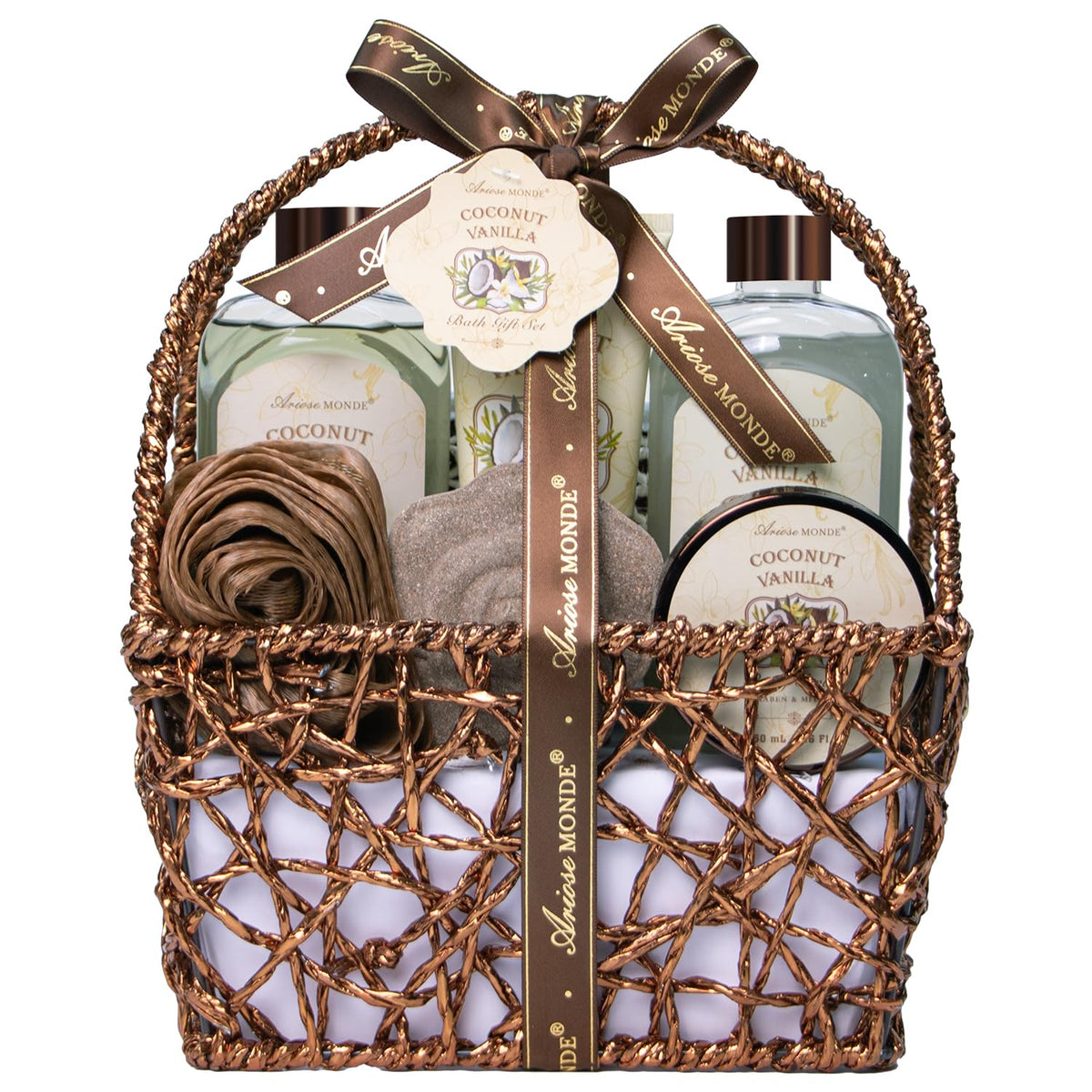 ArioseMonde Coconut Vanilla Bath Gift Set packaging front view