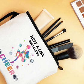 ARIOSEY Cheerleader Makeup Bag Pouch displayed on a table