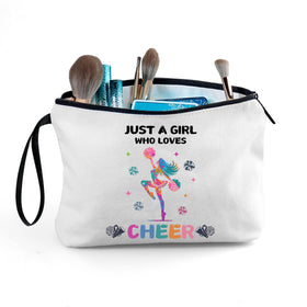 ARIOSEY Cheerleader Makeup Bag Pouch with personal items inside