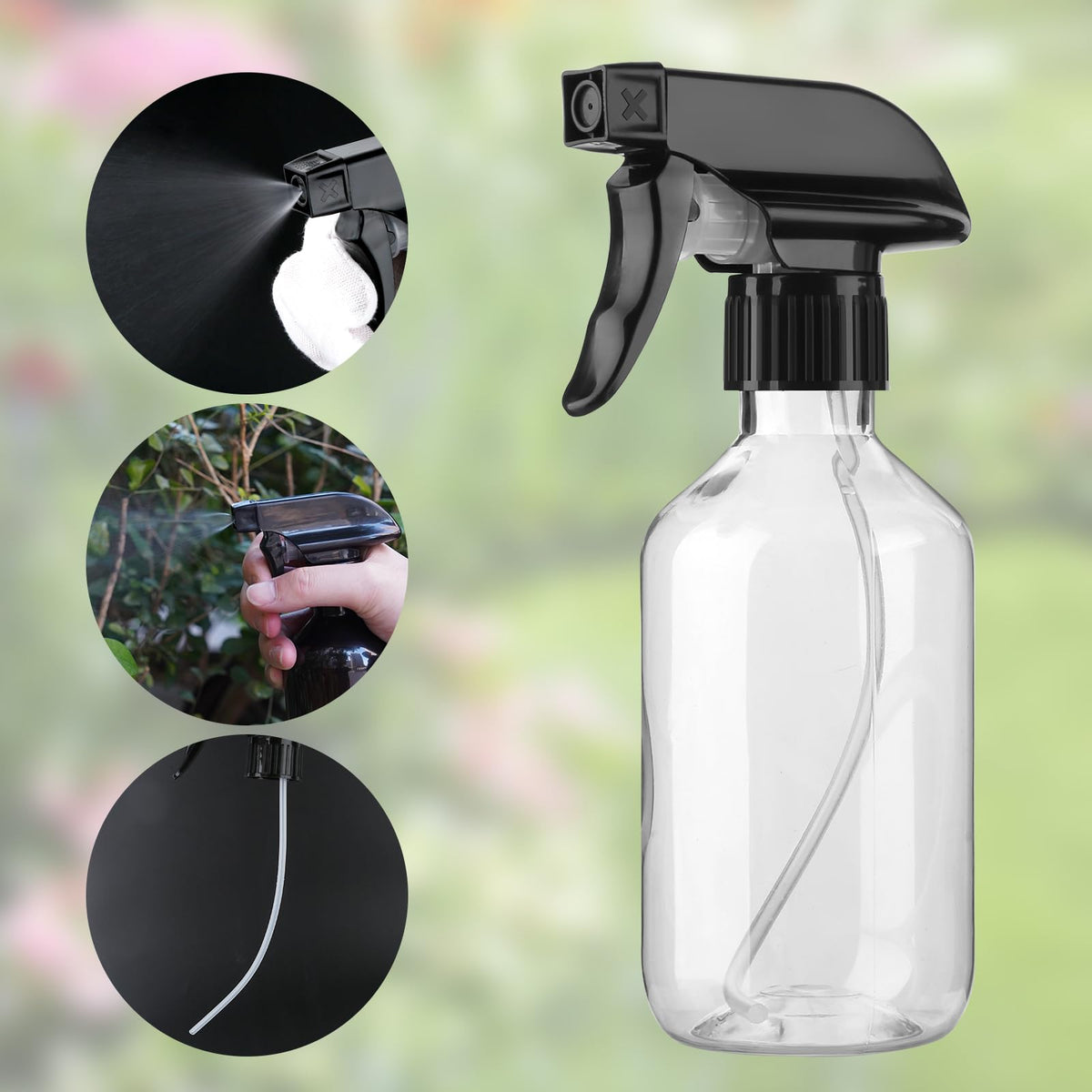 Arkeiliy spray bottle in use for plant misting