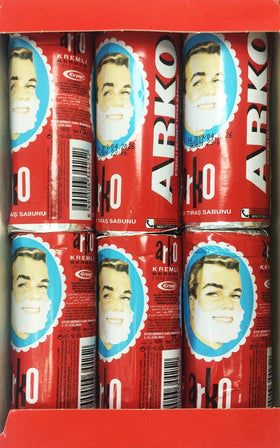 Arko Men Shaving Soap Stick with shaving brush and foam