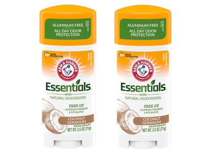 Arm & Hammer Essentials Deodorant Coconut Geranium front view