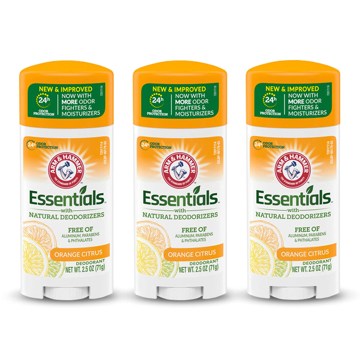 Arm & Hammer Essentials Deodorant Orange Citrus pack front view