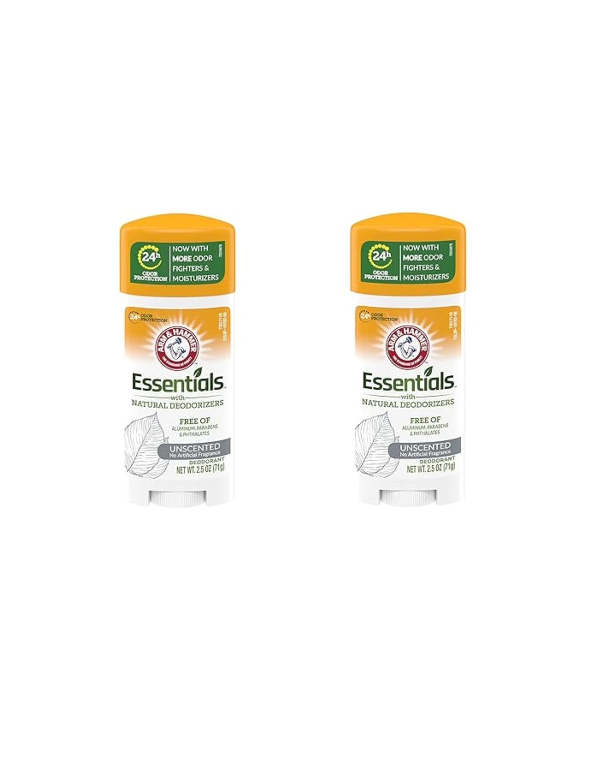 Arm & Hammer Natural Deodorant Unscented 2.50 oz stick packaging