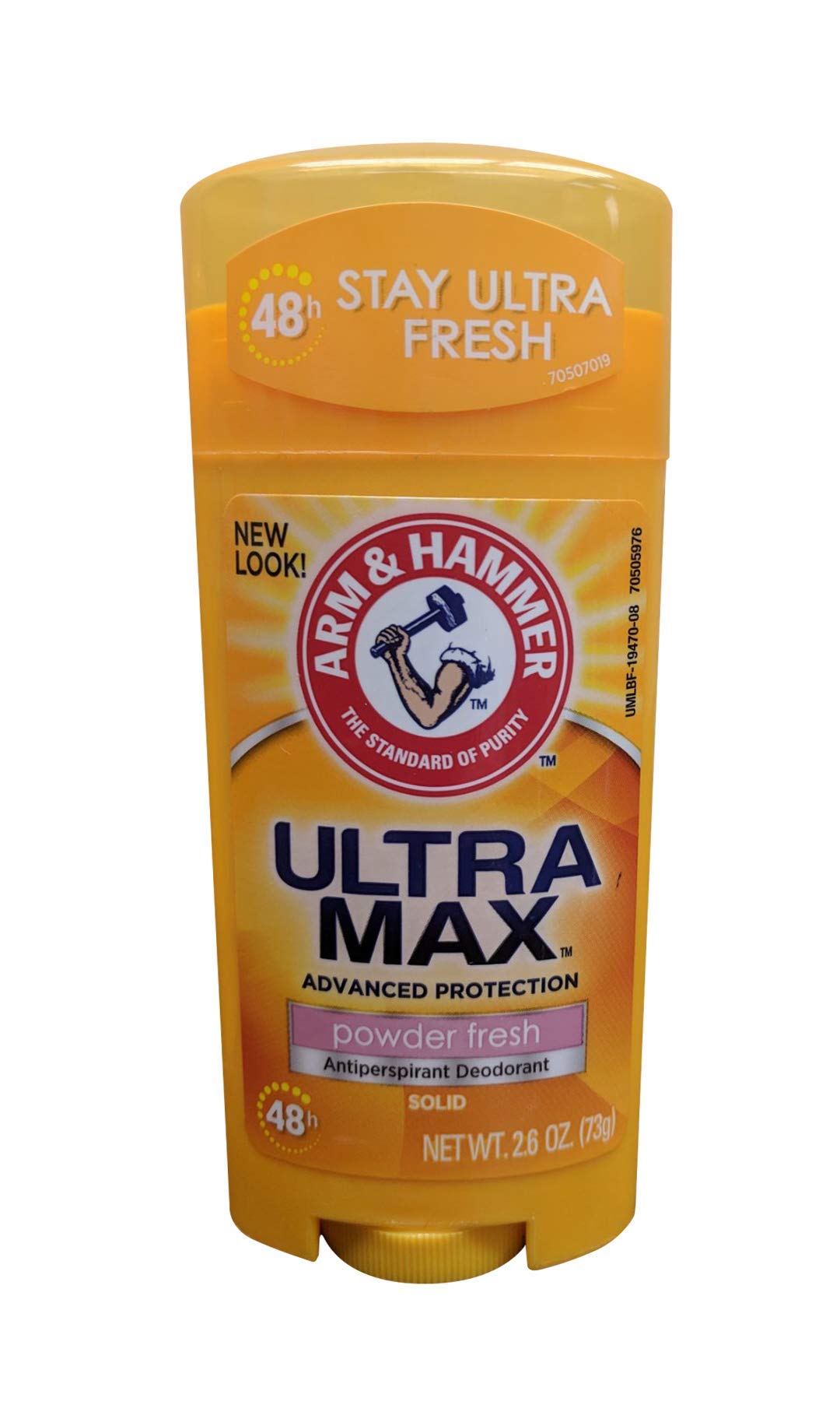 Arm & Hammer Ultramax Antiperspirant Deodorant packaging details