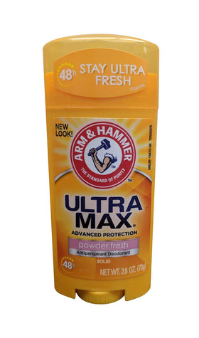 Arm & Hammer Ultramax Antiperspirant Deodorant packaging details