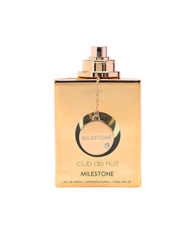 Armaf Club De Nuit Milestone bottle with floral background