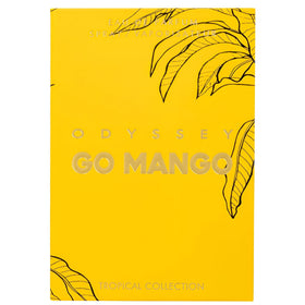 ARMAF Odyssey Go Mango bottle with tropical background