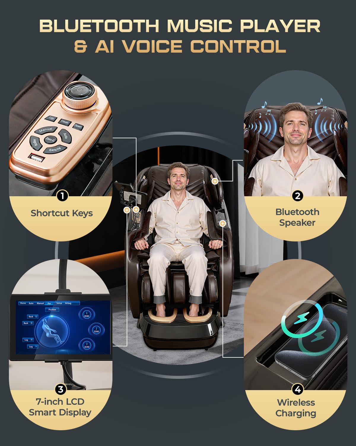 armali 4D Massage Chair packaging and accessories