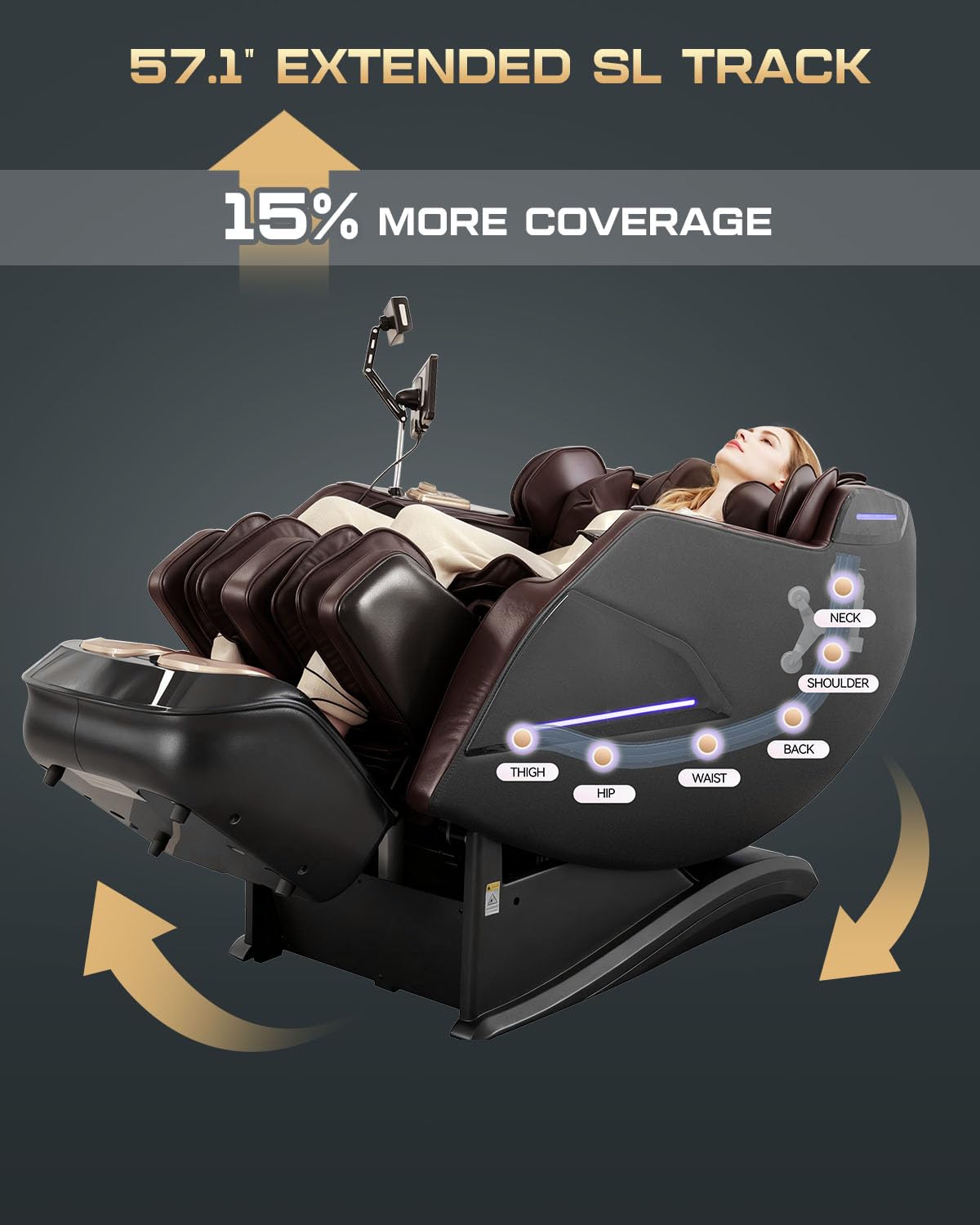 armali 4D Massage Chair side view showing zero gravity position
