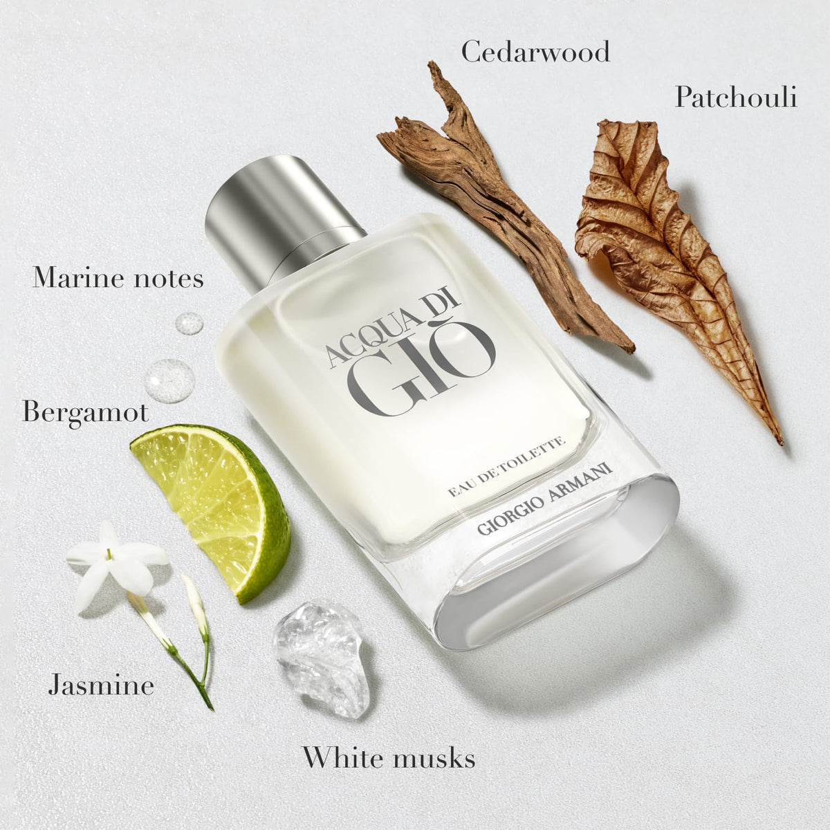 Armani Acqua di Giò bottle side view with spray nozzle