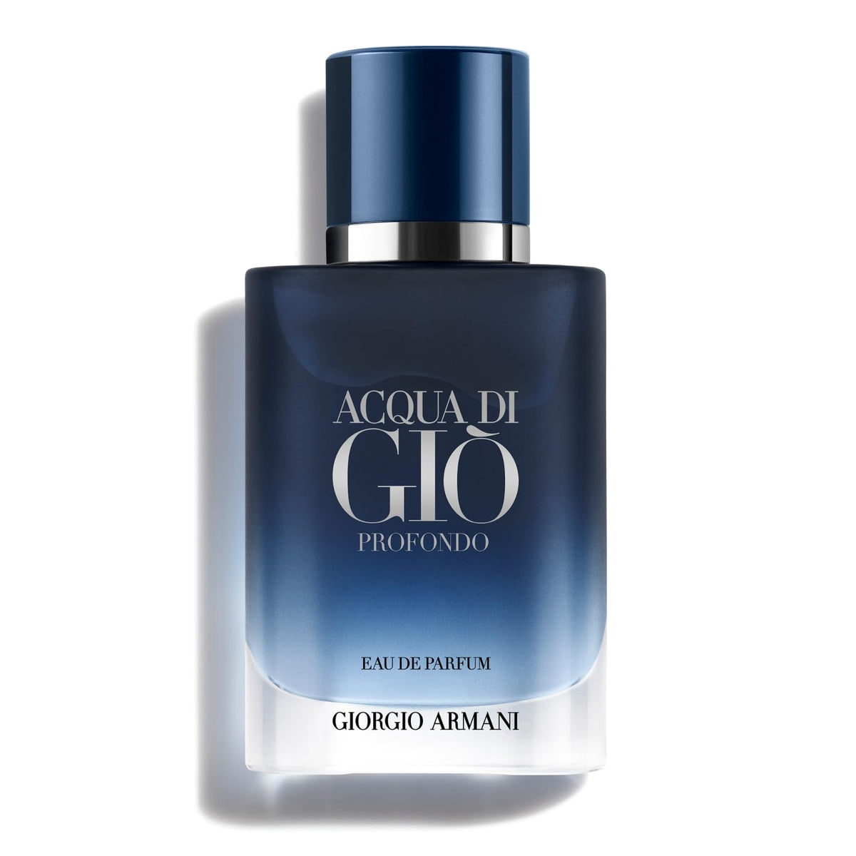 Armani Acqua di Giò Profondo Eau de Parfum front view with blue bottle