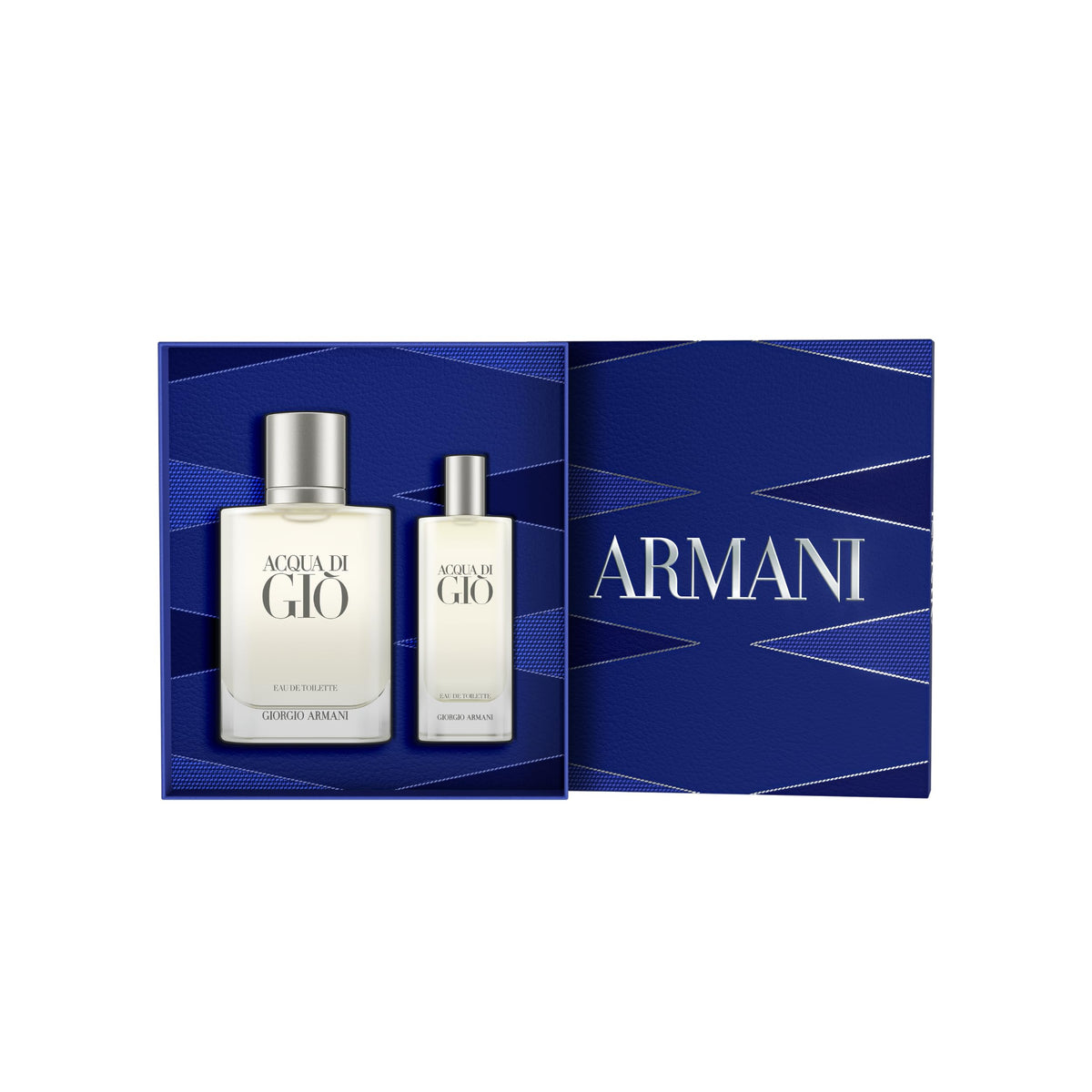 Armani Acqua di Giò scent bottle with Mediterranean background