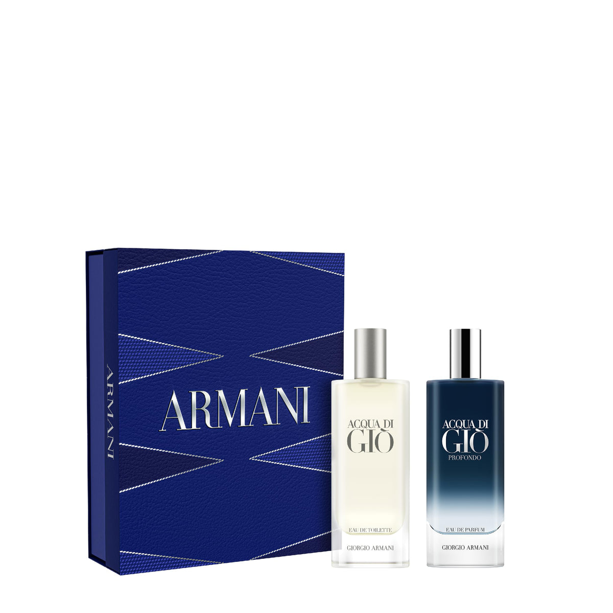 Armani Acqua di Giò Travel Gift Set front view with two mini bottles