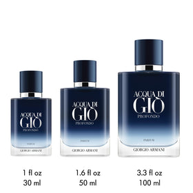 Armani Beauty Acqua di Giò Profondo Parfum packaging display