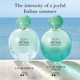Armani Beauty Acqua di Gioia Eau de Parfum Intense on vanity