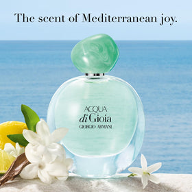 Armani Beauty Acqua di Gioia Eau de Parfum side view showcasing bottle design