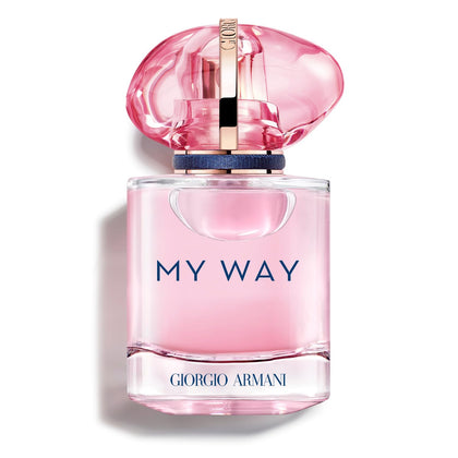 Armani Beauty My Way Nectar Eau de Parfum front view with pink bottle