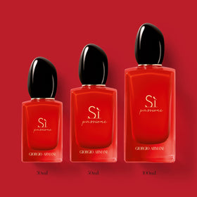 Armani Beauty Si Passione Eau de Parfum on dressing table