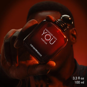 Armani Beauty Stronger With You Parfum bottle close-up
