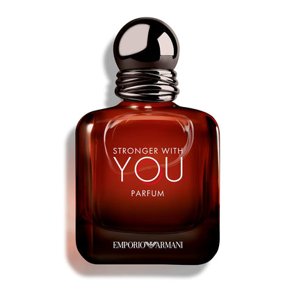 Armani Beauty Stronger With You Parfum front view with metallic cap