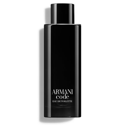 Armani Code Eau de Toilette 6.7 Fl Oz front view with unique bottle design