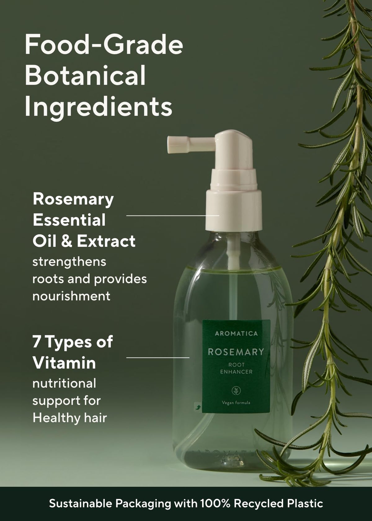 AROMATICA Rosemary Water Spray application on scalp