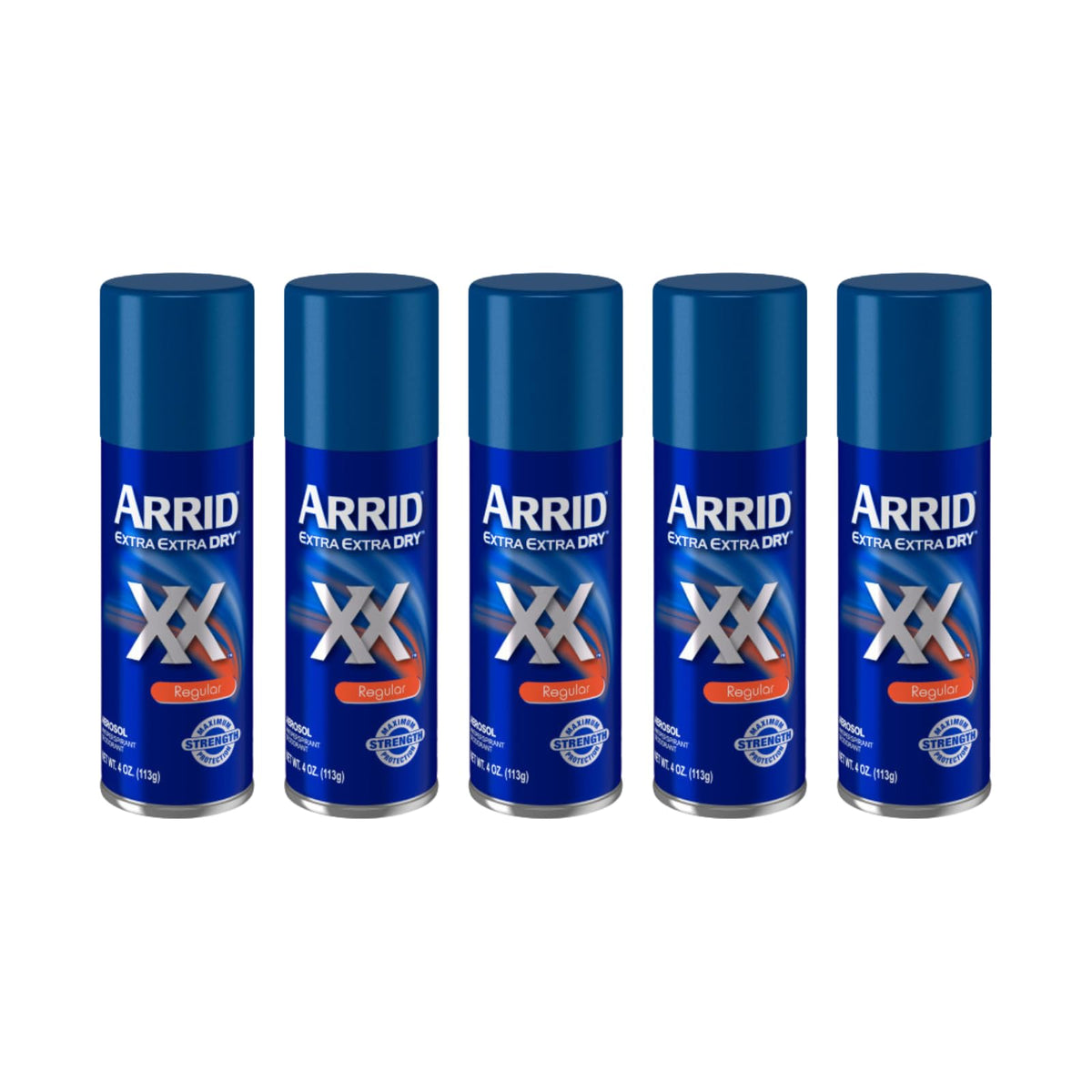 Arrid Anti-Perspirant Deodorant Spray Regular pack of 5 cans