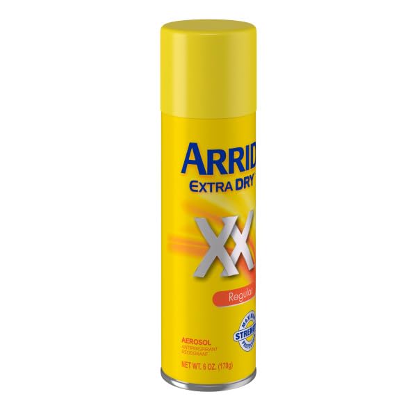 Arrid XX Extra Dry Antiperspirant Deodorant aerosol can side view