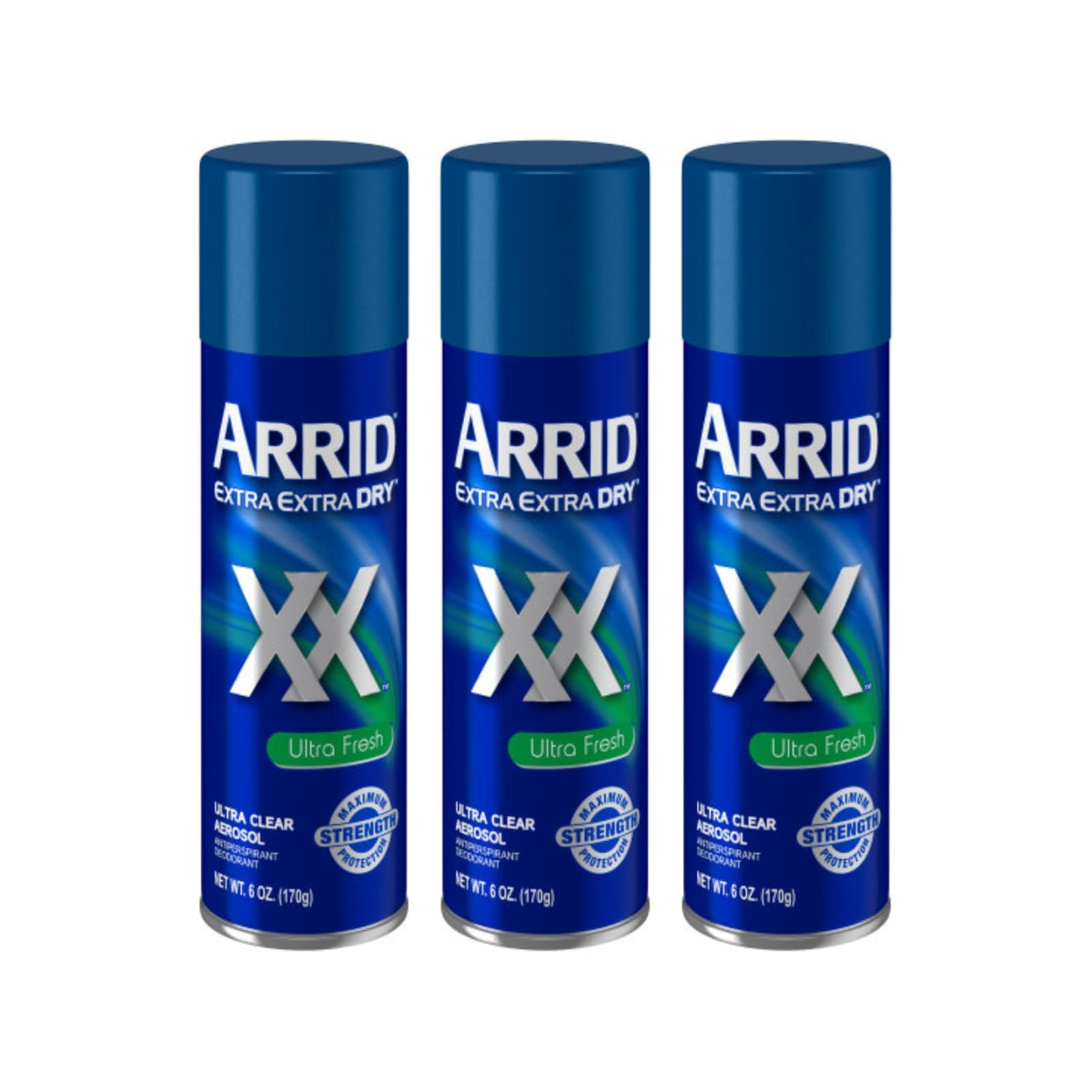 Arrid XX Ultra Clear Anti-Perspirant Deodorant Spray 6oz front view